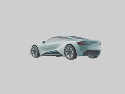 Hybrid Car Model 1 Low-poly 3D model