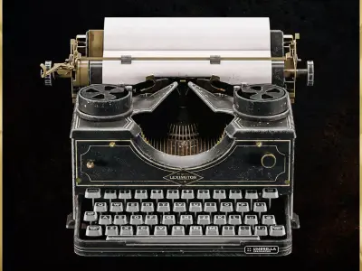 Resident Evil Typwriter - 3D ASSET Low-poly 3D model