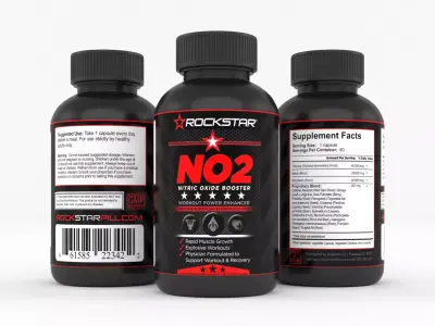 Rockstar N02 Nitric Oxide Supplement 3D model