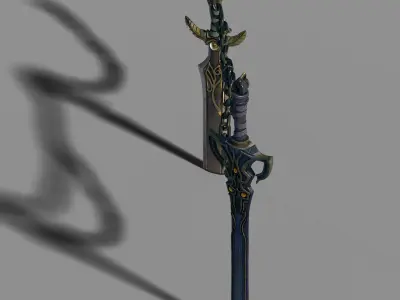 Stone Town Magic Cave - Sword - Iron Chain 01 3D model