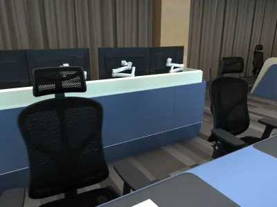 small monitoring room 3D model