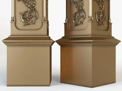 stair column for cnc 3D model