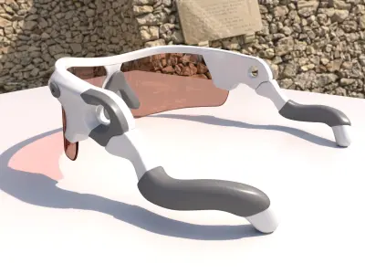 Sport Sunglasses Low-poly 3D model