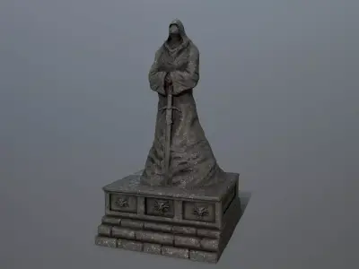 statue 4 Low-poly 3D model