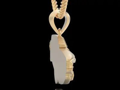 Car pendant silver gold printable jewelry 3D model 3D print model