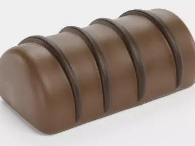 Chocolate Candy V10 - Milk Chocolate Drizzle 3D model