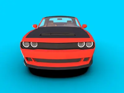 Dodge Challenger SRT Demon Low-poly 3D model