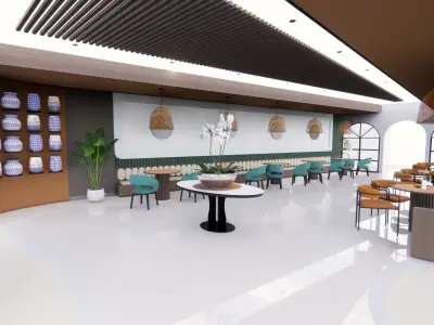 Food Court 4 3D model