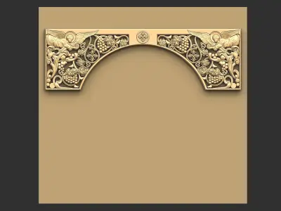 church cover altar angel relief 3D model