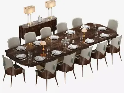 Luxury Dining Set 3D model