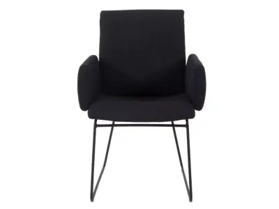 OBJ chair armchair with metal legs 3D model