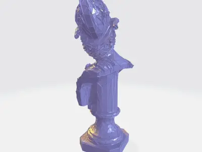 Ajax the Great bust WIREFRAME VORONOI WIREMESH MESH 3D print model