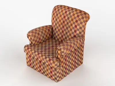 Outside Armchair 1 Scan Low-poly 3D model