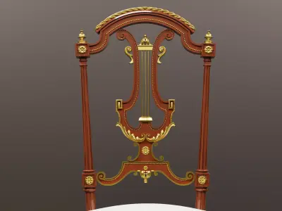 Classic Luxury Dining Chair 3D Model 3D print model