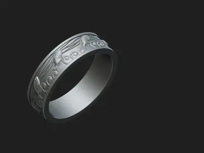 fishwave ring 3D print model