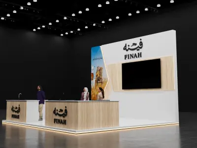 booth 6x6 open 3 side  3D model