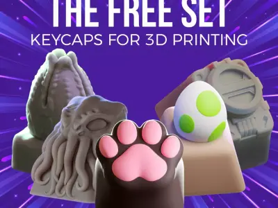 The Free Set - keycaps to print Free 3D print model