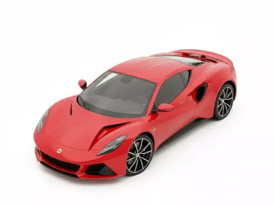 British Sports Car Coupe Low-poly 3D model