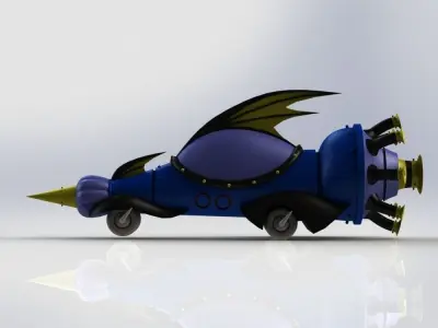  Wacky Races - the mean machine Free 3D print model