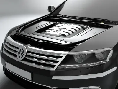 Volkswagen Phaeton 2011 Low-poly 3D model