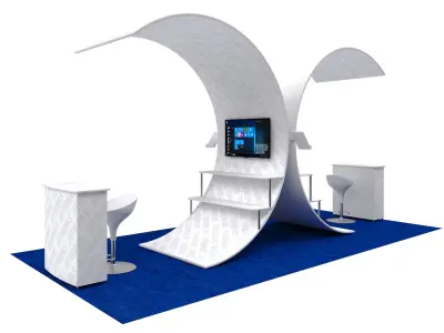 Exhibition booth 10x20ft 3DM006 3D model