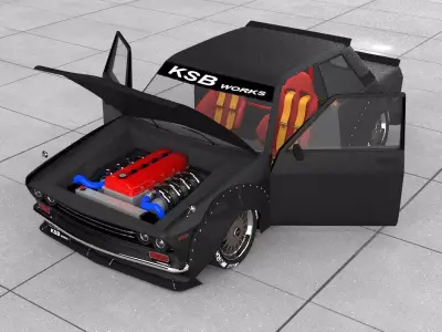 NISSAN GT-R Datsun 510 Tuning KSBWorks and STL 3D model