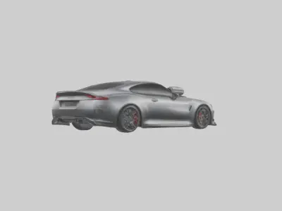 Performance Coupe with Turbocharger model Low-poly 3D model