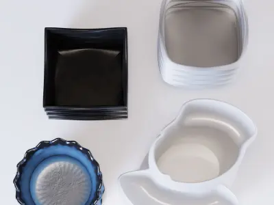 Abstract Vases Collection 3D model