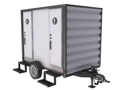 Portable Restroom Trailer 3D model