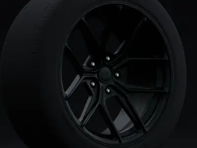 Enkei TSR X Aftermarket Wheel Low-poly 3D model
