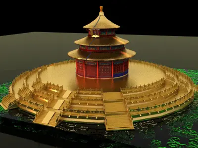 Chinese Palace Temple 3D model