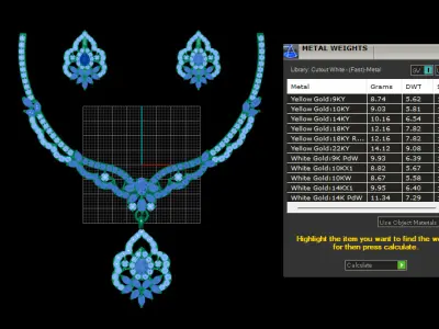 FANCY RUBY NECKLACE 3D PRINTABLE MODEL  3D print model