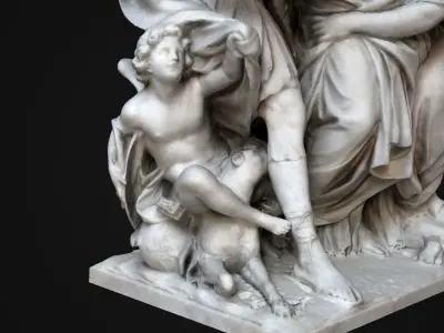 Arria statue Low-poly 3D model