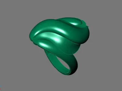 Women Ring Plain Ring Ready STL 3DM Models Womens Rings 3D print model 13