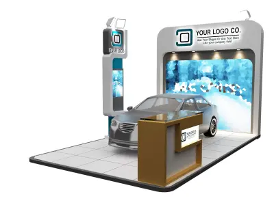 Booth Exhibition Stand a105 3D model