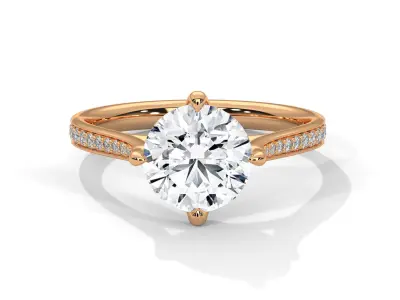 solitaire ring with detail images and 360 render videos 29 3D print model