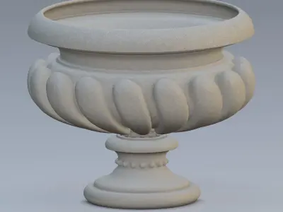 Garden urn planter01 3D model