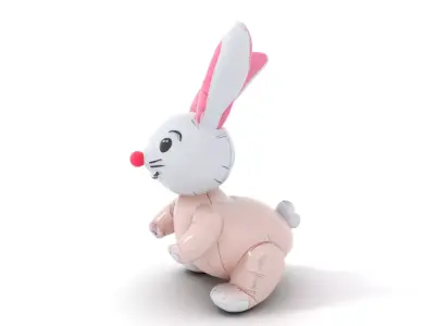 Cute Inflatable Bunny model pack Low-poly 3D model