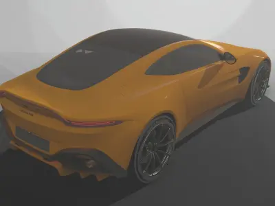 Aston Martin Vantage 2019 - UNITY3D  Low-poly 3D model