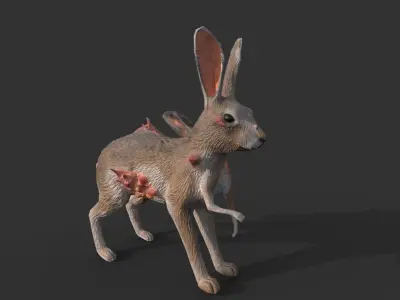 mutant rabbit Low-poly 3D model