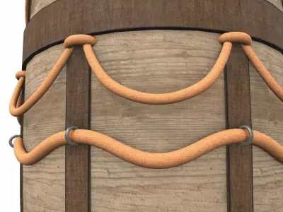 Decorated drum 3D model