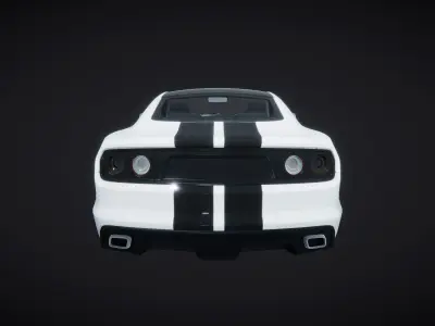 Car Muscle Coupe 01 Active 3D model