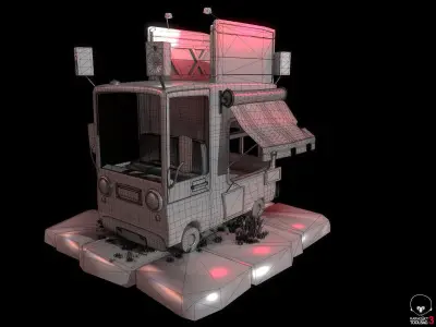 Car cartoon Free 3D model