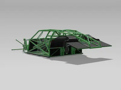 1967 STANG Fastback ProMod tubular chassis with floors tubs 3D print model