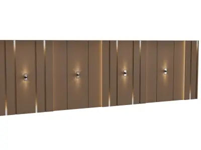 Wall design for Interior Design Low-poly 3D model