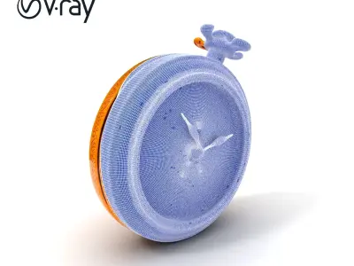 Elegant Gold Pocket Watch D Model Pack Low-poly 3D model