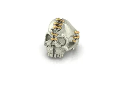 Ring sewn Skull 3D print model