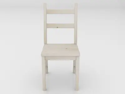 Chair wooden Free low-poly 3D model