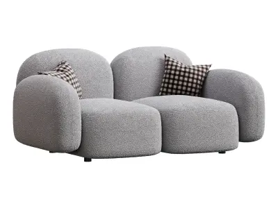 Modern Loveseat sofa 3D model