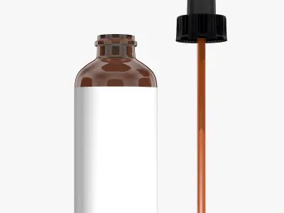 Red Glass Eye Dropper 3D model